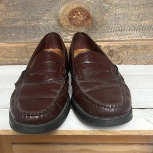 Bass Weejuns " Katherine II" Burgundy Leather Penny Loafers Size 8